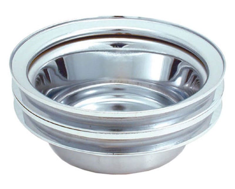 Spectre — Spectre SB Chevy (w/Long Water Pump) Double Lower Groove Crankshaft Pulley - Chrome