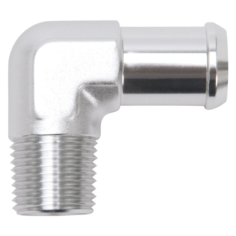 Edelbrock — Edelbrock Hose End 90-Deg 1/2In NPT to 3/4In Barb Clear Anodize
KIT PARTS