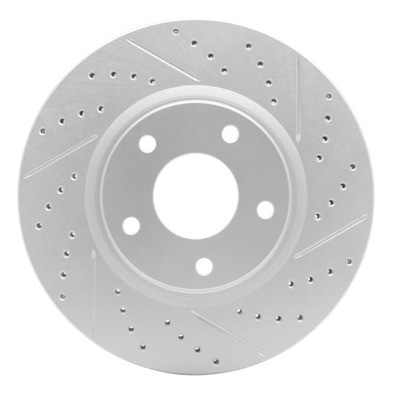 R1 Concepts — R1 03-05 Infiniti G35 Front Right Drilled & Slotted Geo-Carbon Rotor