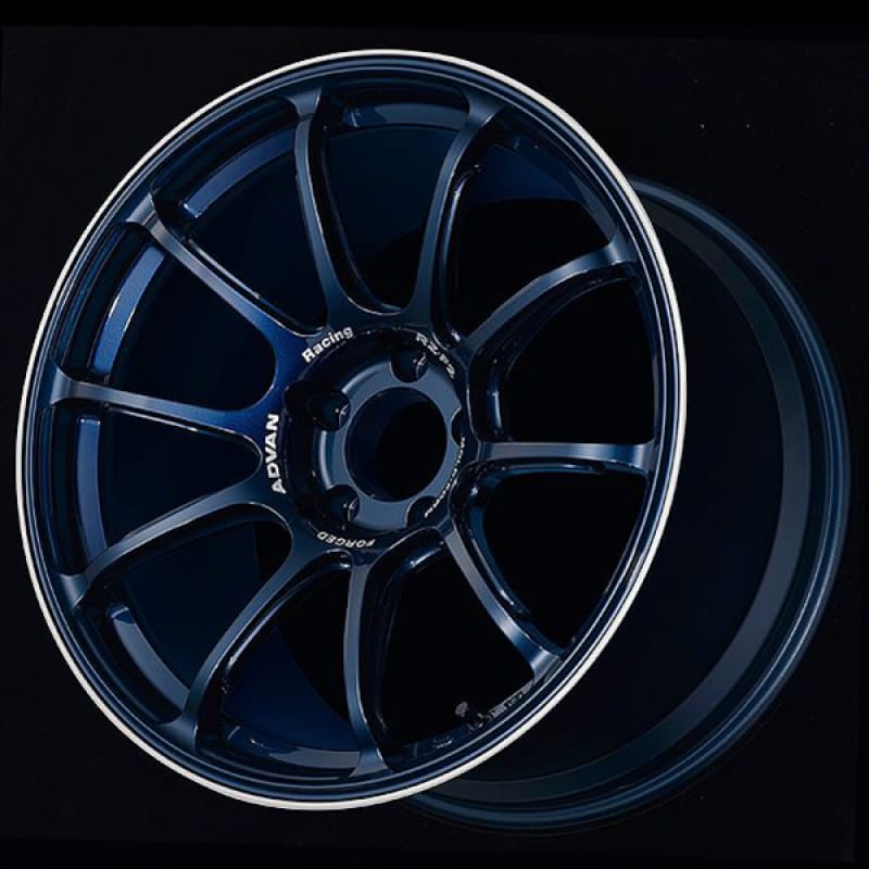 Advan — Advan RZ-F2 18x10.0 +35 5x114.3 Racing Titanium Blue and Ring Wheel