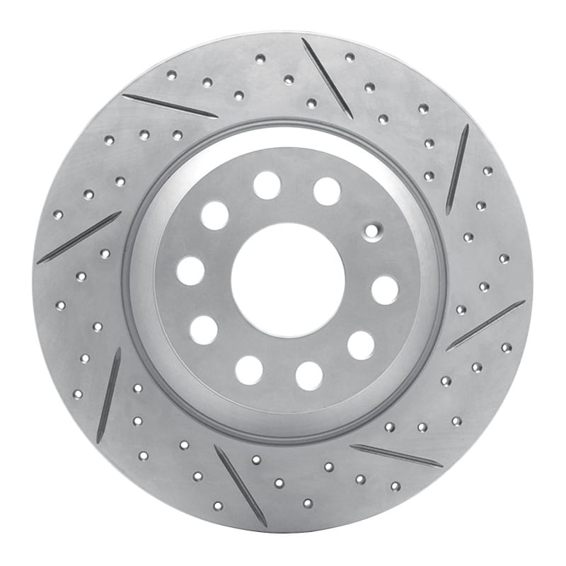 R1 Concepts — R1 16-25 Audi Q3 Rear Right Drilled & Slotted Geo-Carbon Rotor