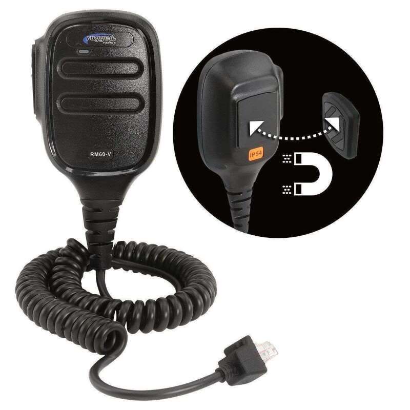 Rugged Radios — Rugged Radios Hand Mic for RM45 & RM60 Mobile Radios with Scosche MagicMount