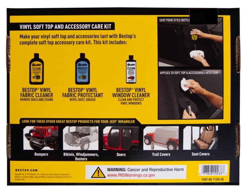 Bestop — Bestop One Each Cleaner Protectant Window Polish Price One Pack Bestop Cleaner (Boxed)
Fabric Care Pack