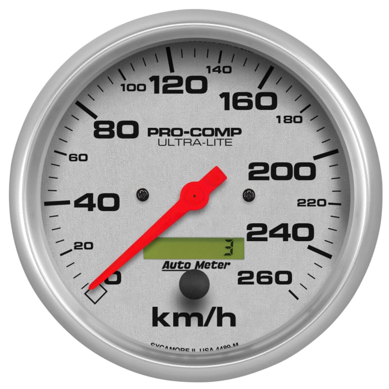 AutoMeter — Autometer Ultra-Lite 5 inch 260 KPH In Dash Speedo
5" SPEEDO, 260 KPH,
