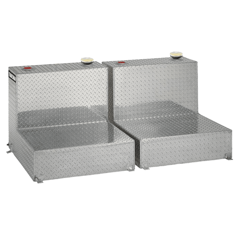 Tradesman — Tradesman Aluminum Twin L-Shape Liquid Storage Tank (96 Gallon Capacity) - Brite
