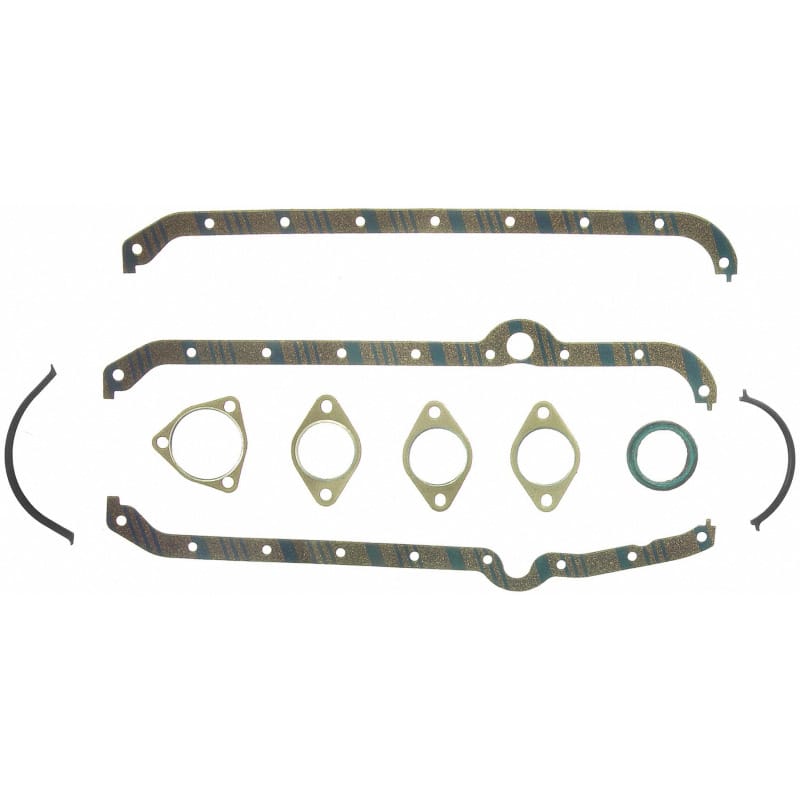Fel-Pro — Fel-Pro OS 5197 C-3 Engine Oil Pan Gasket Set Blue Stripe cork-rubber