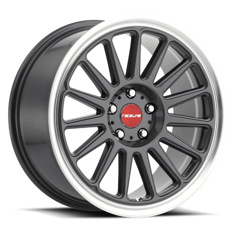 Raceline — Raceline 315G Grip 18x8.5in / 5x112 BP / 35mm Offset / 66.6mm Bore - Gunmetal & Machined Wheel