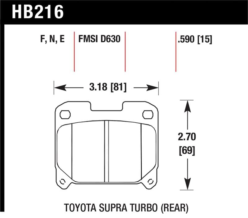 Hawk Performance — Hawk 93-98 Toyota Supra TT HPS Street Rear Brake Pads
Disc Brake Pad