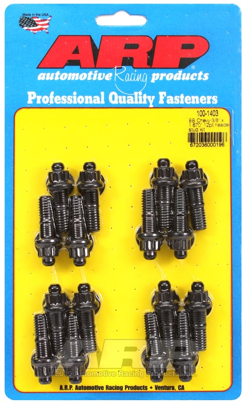 ARP — ARP BB Chevy 3/8 x 1.670in 12pt Header Stud Kit