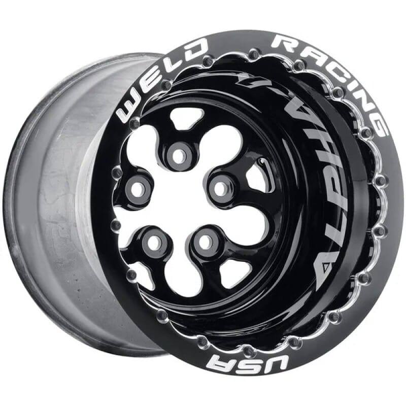 Weld — Weld Alpha-1 15x13 / 5x127 BP / 2in. BS Wheel - Black DBL MTS