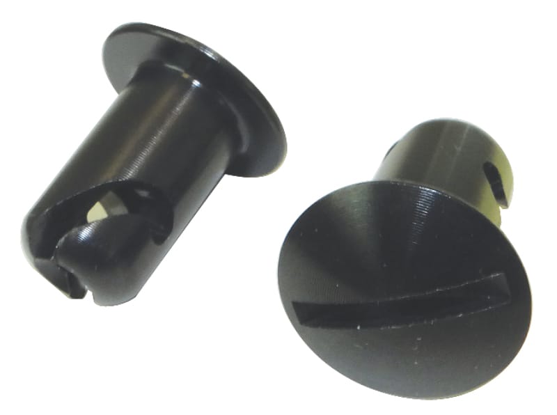 Moroso — Moroso Quick Fastener - Oval Head - 7/16in x .500in - Aluminum - Black - 10 Pack