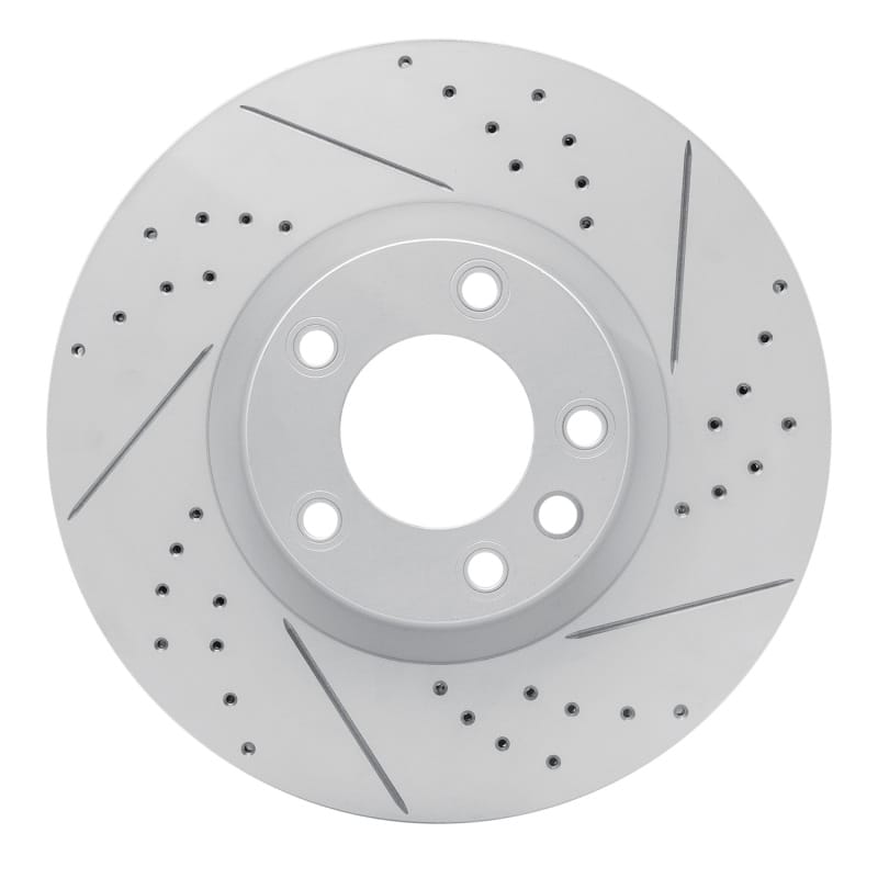 R1 Concepts — R1 11-18 Porsche Cayenne Left Front Drilled & Slotted Geo-Carbon Rotor