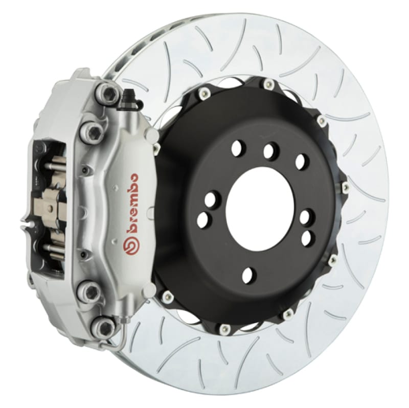 Brembo — Brembo 89-98 Skyline GTR Rear GT BBK 4 Piston Cast 2pc 345x28 2pc Rotor Slotted Type3-Silver