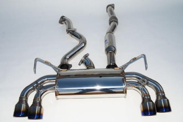 Invidia — Invidia 08-11 STi Hatch / 11 WRX Hatch Dual Q300 Titanium Tip Cat-back Exhaust
