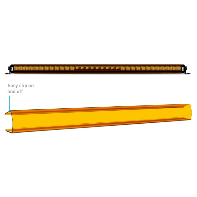 Borne Off-Road — Borne Off-Road Light Bar Cover Single Row 30in Amber