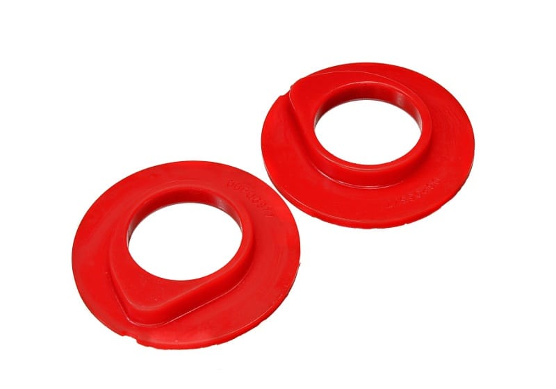 Energy Suspension — Energy Suspension 90-96 Ford F-150/Ford Bronco Front Coil Spring Isolator Set - Red
CoilSprngInsulator