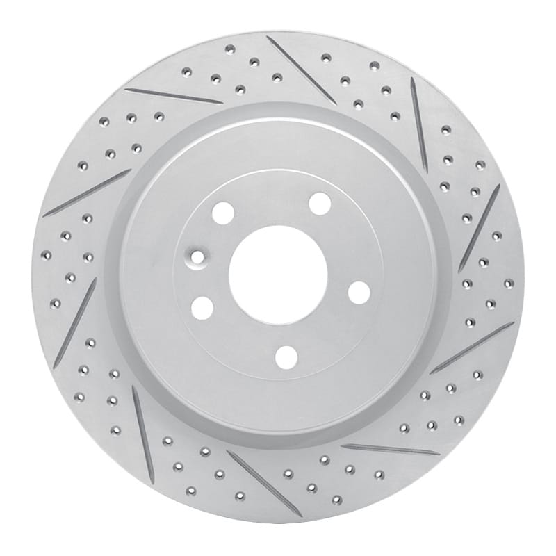 R1 Concepts — R1 13-19 Ford Explorer Rear Right Drilled & Slotted Geo-Carbon Rotor