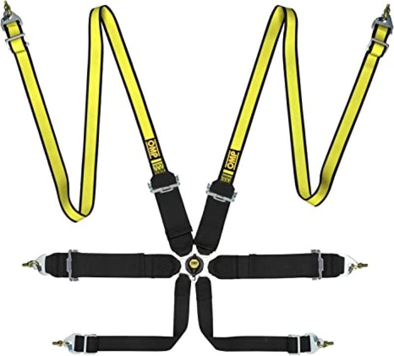 OMP — OMP First 3/2 Racing Harness Black Yellow