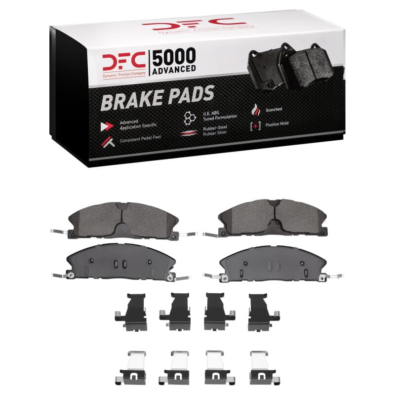 DFC — DFC 13-19 Ford Flex Front 5000 Advanced Ceramic Brake Pads and Hardware Kit