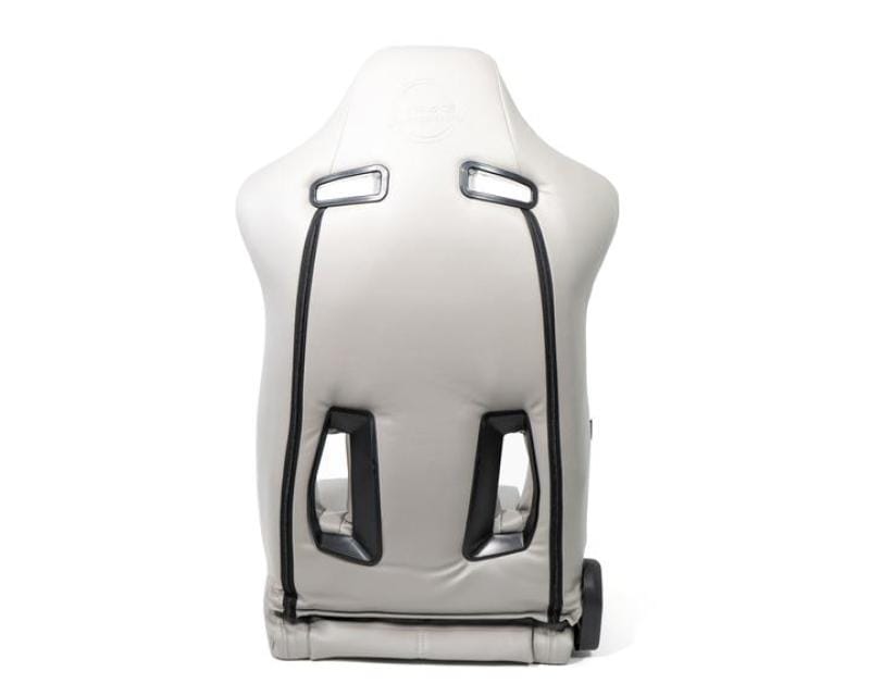 NRG — NRG Reclinable Sport Seats (Pair) The Arrow Grey Vinyl w/ Pressed NRG logo w/ Grey Stitch