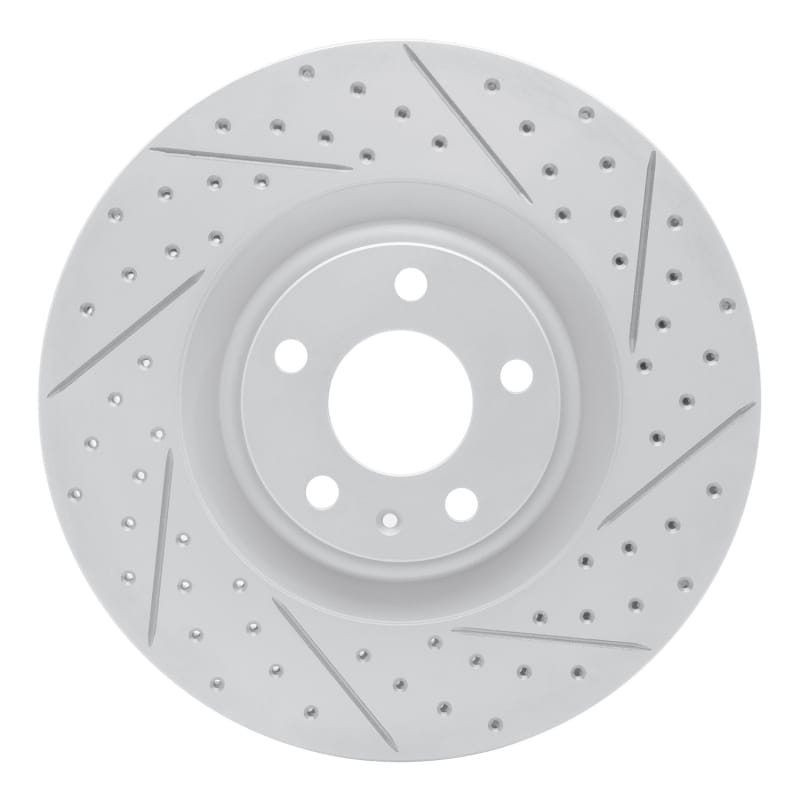 R1 Concepts — R1 04-09 Audi S4 Front Right Drilled & Slotted Geo-Carbon Rotor