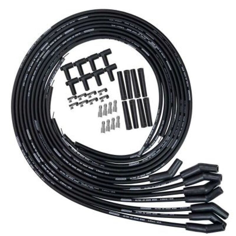 Moroso — Moroso Universal 135 Degree Plug Boot Black Ultra 40 Wire Set Kit