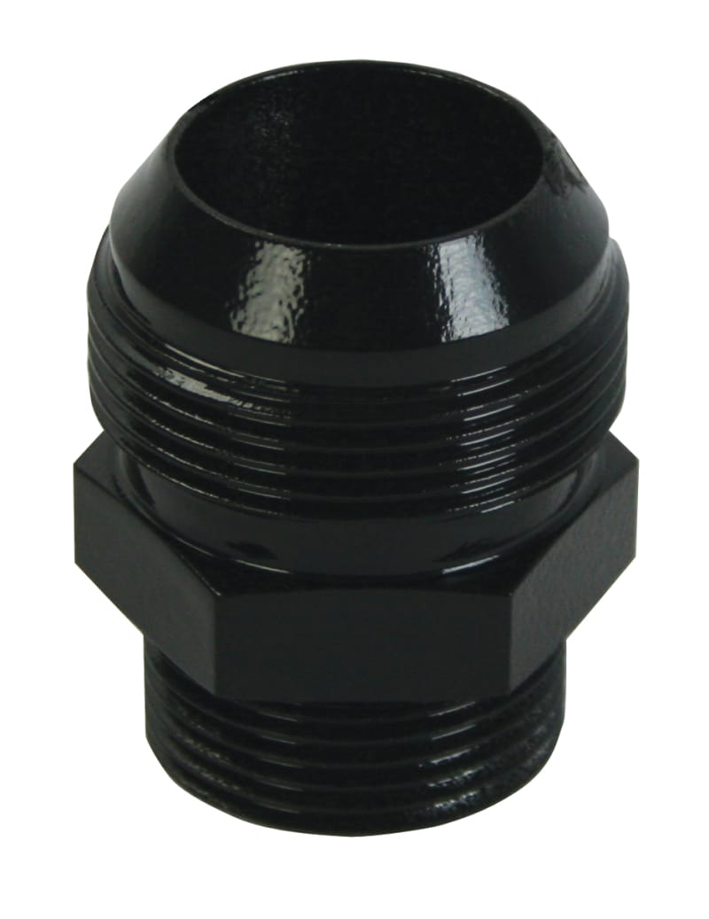 Moroso — Moroso Electric Water Pump Hose Adapter -16An to -20An Hose - Black Anodized