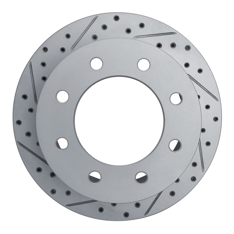 R1 Concepts — R1 11-19 Chevrolet Silverado 3500 Hd Rear Left Drilled & Slotted Geo-Carbon Rotor