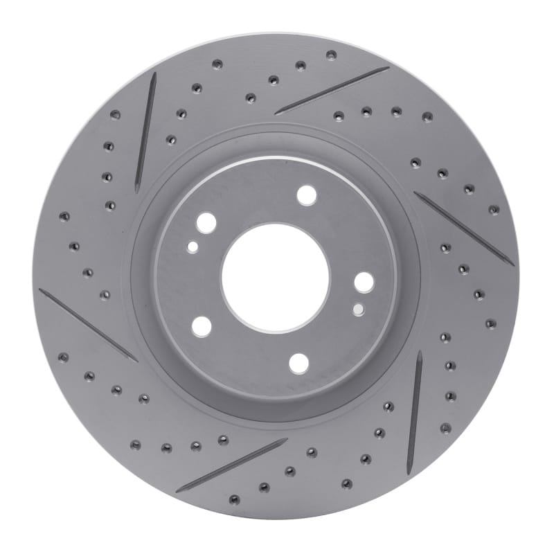 R1 Concepts — R1 17-20 Kia Cadenza Front Right Drilled & Slotted Geo-Carbon Rotor