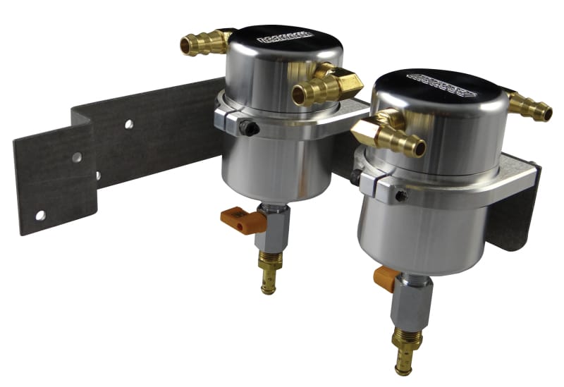 Moroso — Moroso 08-14 Subaru STi (w/Top Mount Intercooler) Air/Oil Separator Catch Can - Billet Aluminum