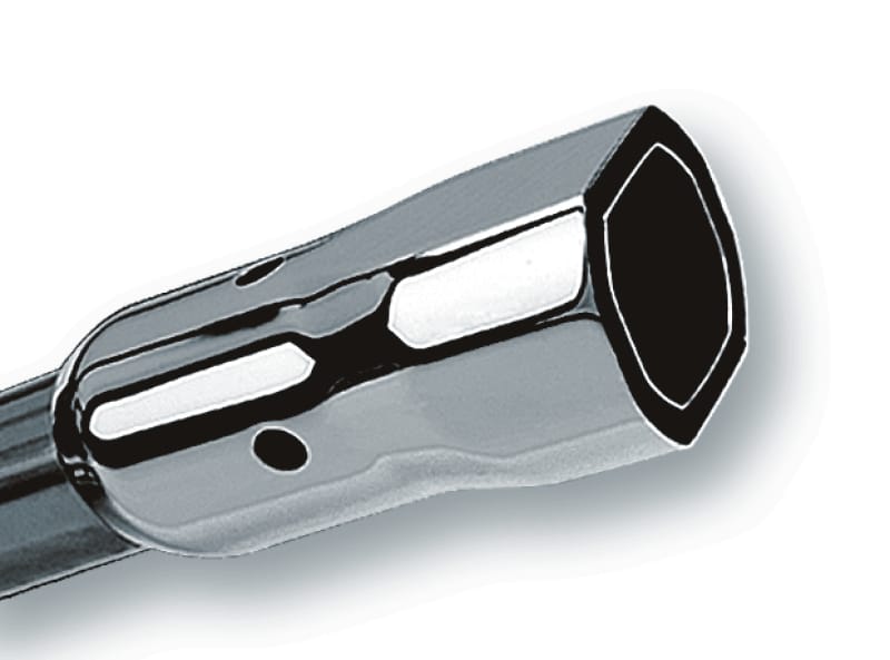Borla — Borla 2.25in Inlet 3.38in x 3.0in Square Angle Cut Phantom x 6.5in Long Universal Exhaust Tips
ExhstTailPipeTip
Tip - Square