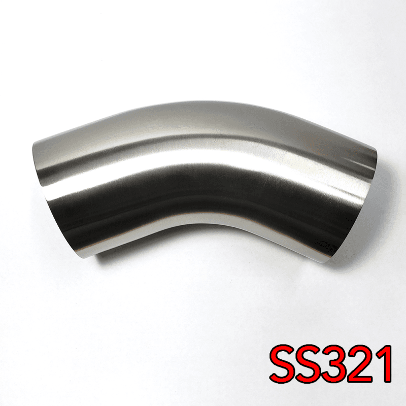Stainless Bros — Stainless Bros 4in SS321 45 Deg Mandrel Bend Elbow - 1.5D Radius 16GA/.065in Wall (No Leg)