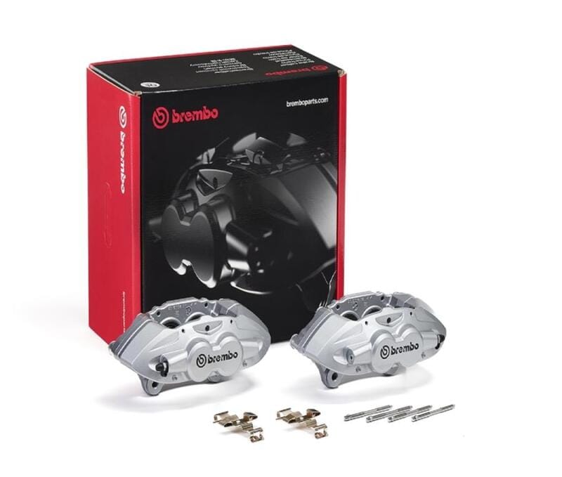 Brembo OE — Brembo OE BMW 16-21 M2/17-18 M3/17-20 M4/14-16 M235i Hydraulic Front X-Style Brake Calipers - Silver