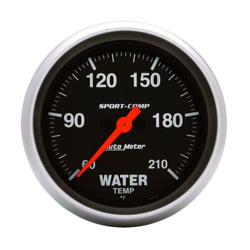 AutoMeter — Autometer Sport-Comp 2-5/8in Water Temperature 60-210 Degrees F Stepper Motor Gauge
2-5/8" LOW TEMP GA,