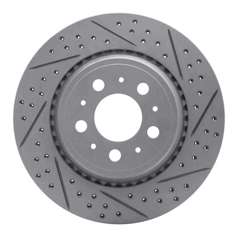 R1 Concepts — R1 03-14 Volvo Xc90 Rear Right Drilled & Slotted Geo-Carbon Rotor