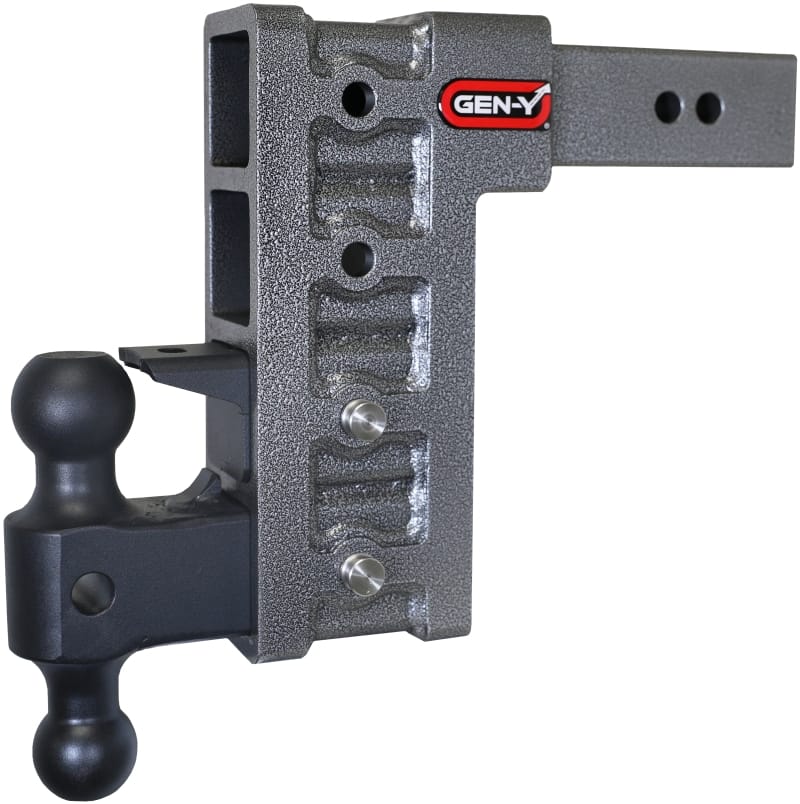 GEN-Y Hitch — Gen-Y Mega Duty 2.5in Shank 9in Drop 3K TW 21K Hitch w/GH-061 Dual-Ball/GH-062 Pintle Lock
Drop Hitch