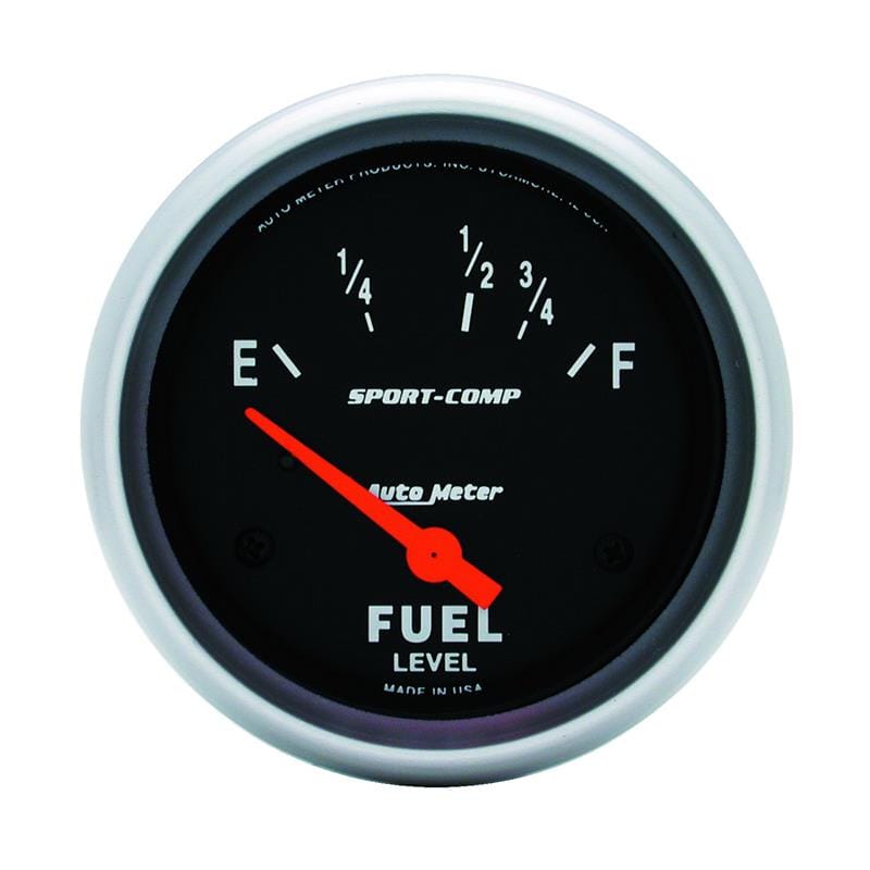 AutoMeter — GAUGE, FUEL LEVEL, 2 5/8", 16OE TO 158OF, ELEC, SPORT-COMP