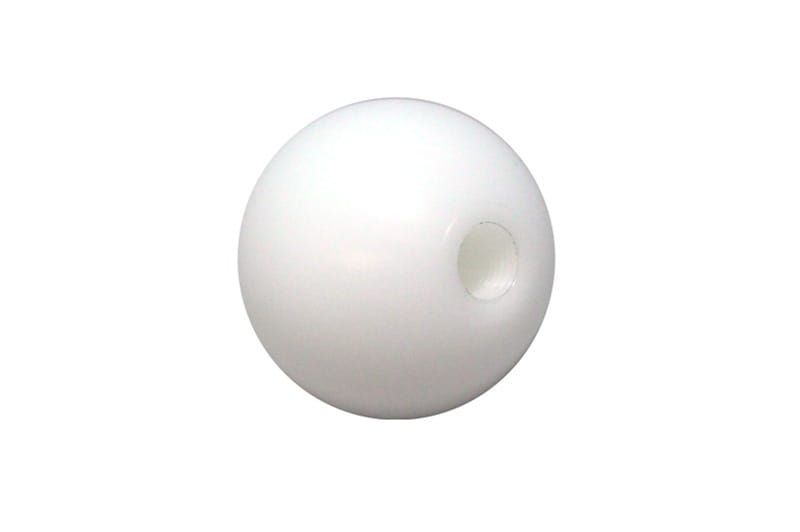 Torque Solution — Torque Solution Delrin 50mm Round Shift Knob (White): Universal 12x1.25