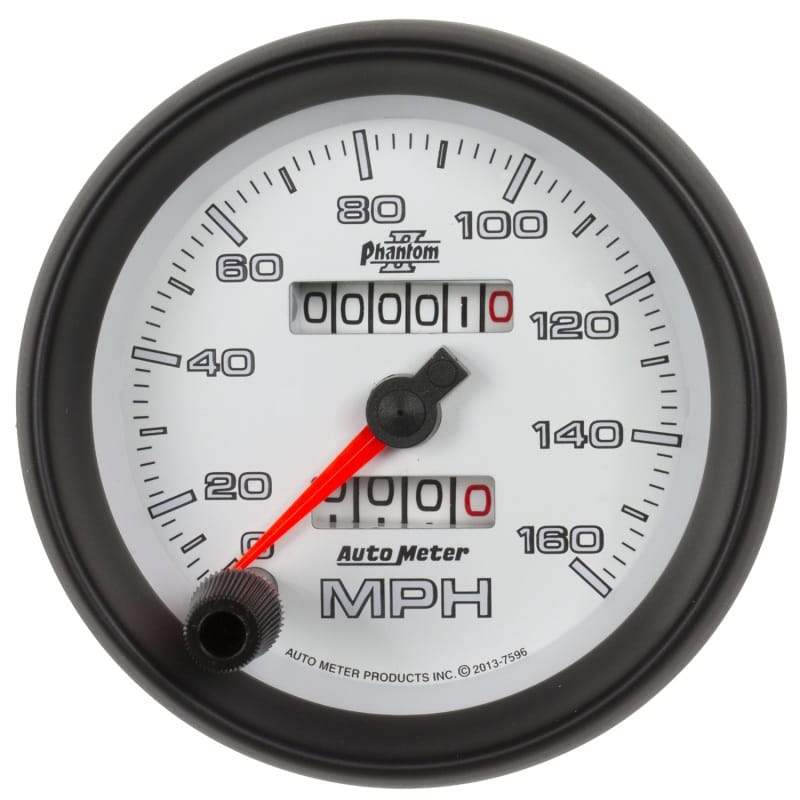 AutoMeter — Autometer Phantom II 3-3/8in 160 MPH Mechanical Speedometer
3-3/8" SPEEDO, 160 M