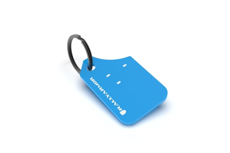 Rally Armor — Rally Armor Mini UR Mud Flap Keychain - Blue w/ White Logo