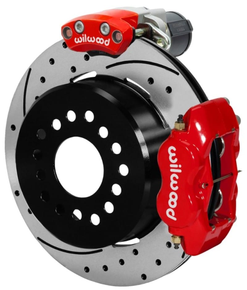 Wilwood — Wilwood Forged Dynalite Rear Electronic Parking Brake Kit - Red Powder Coat Caliper - D/S Rotor
BRAKE KIT