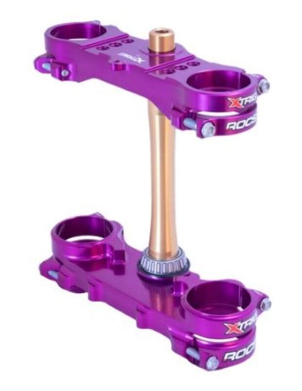 XTrig — XTrig 2024 Yamaha YZ250F/ 23+ YZ450F ROCS Tech Triple Clamp 22 mm. Offset M12 - Purple