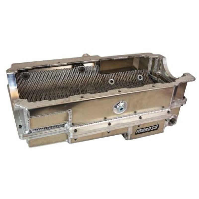 Moroso — Moroso Brodix 5.00in Bore Space BBC 2 Piece -16AN External Wet Sump Aluminum Oil Pan