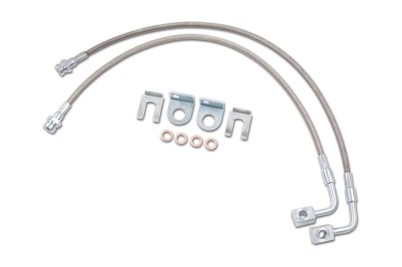 Zone Offroad — Zone Offroad 07-18 Jeep Wrangler JK Rear 4-6in Stainless Barake Lines