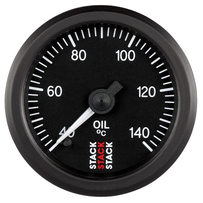 AutoMeter — Autometer Stack 52mm 40-140 Deg C 1/8in NPTF Male Pro Stepper Motor Oil Temp Gauge - Black
Ga OT ProStpr B 140C