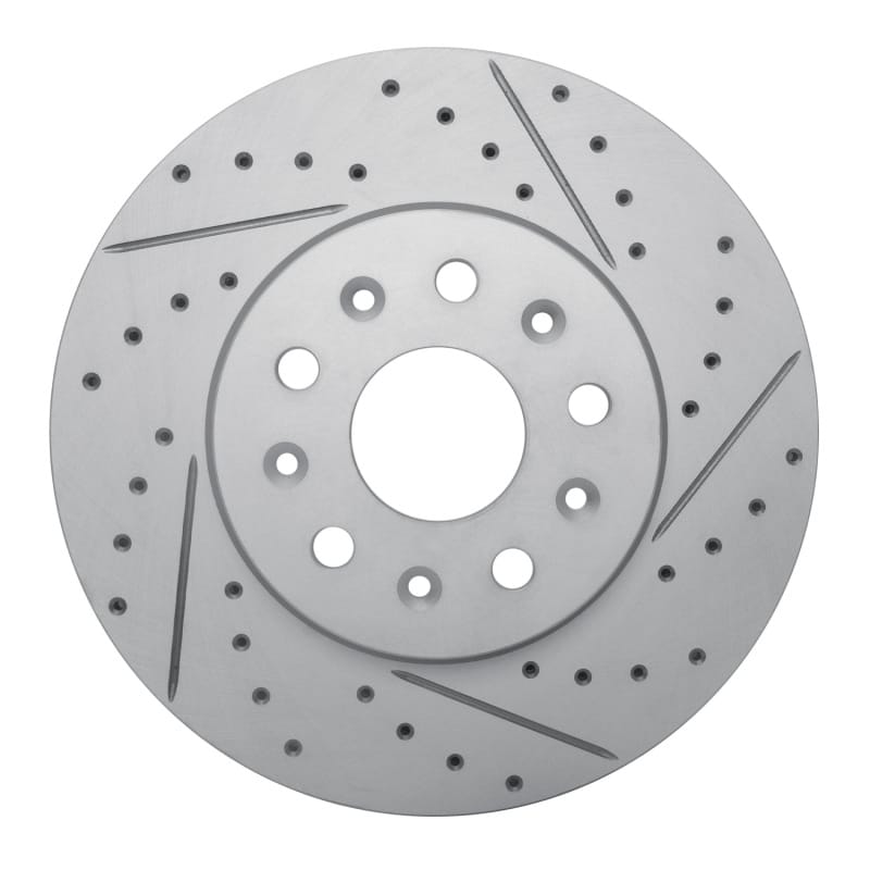 R1 Concepts — R1 14-20 Cadillac Cts Front Right Drilled & Slotted Geo-Carbon Rotor