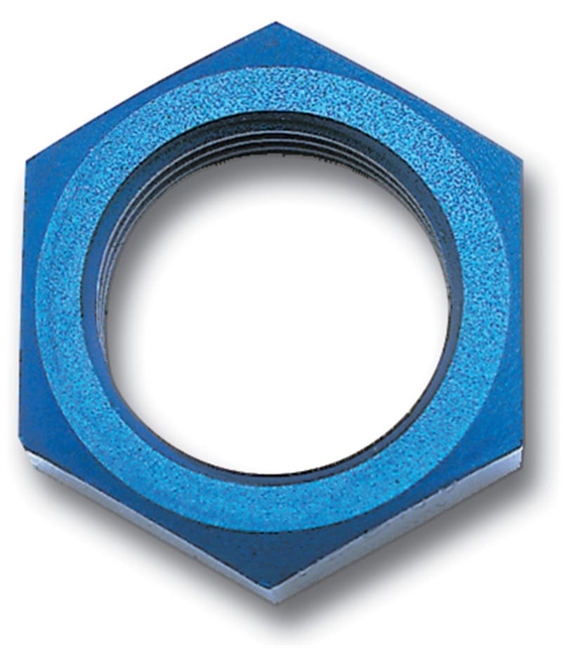 Russell — Russell Performance -12 AN Bulkhead Nuts 1 1/16in -12 Thread Size (Blue)