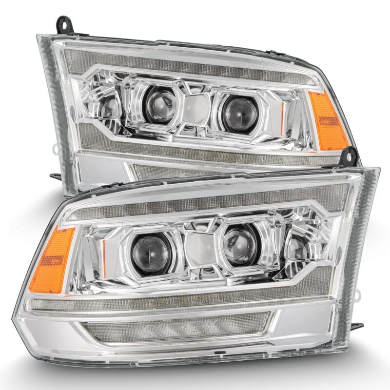 AlphaRex — AlphaRex 09-18 Ram 1500 PRO-Series Proj Headlights Chrome w/ Sequential Signal and Top/Middle DRL
Projector Headlights