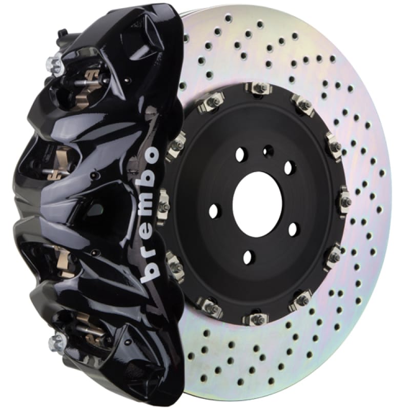 Brembo — Brembo 09-13 X5M Front GT BBK 8 Piston Cast 412x38 2pc Rotor Drilled-Black