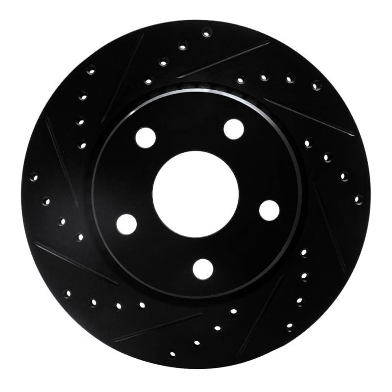 R1 Concepts — R1 07-18 Jeep Wrangler Front Left Drilled & Slotted Black Brake Rotor
R1 Brake Rotor Drill